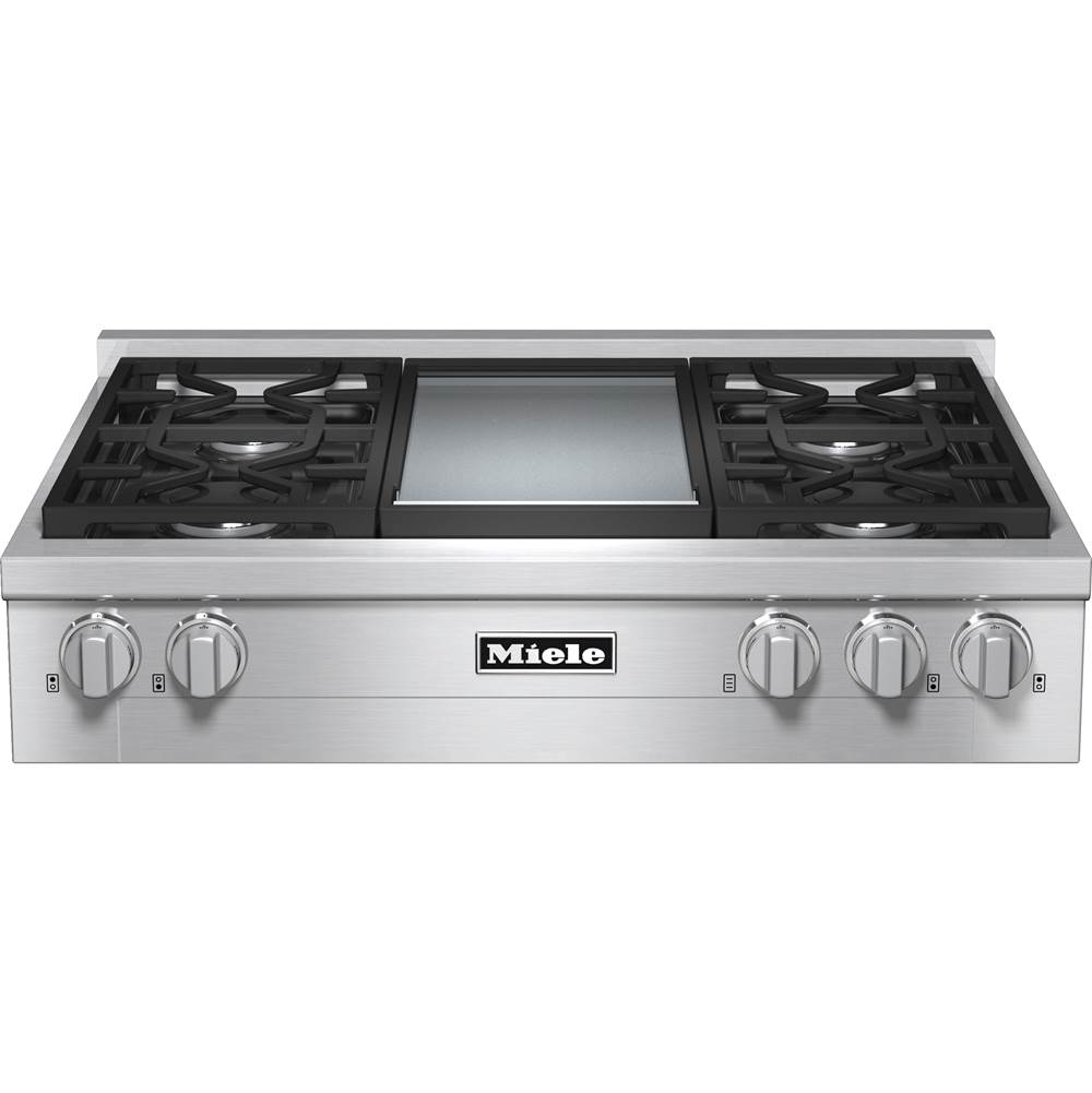 Miele KMR 1136-1 G - 36'' Rangetop M-Pro Griddle Nat Gas (Clean Touch Steel)
