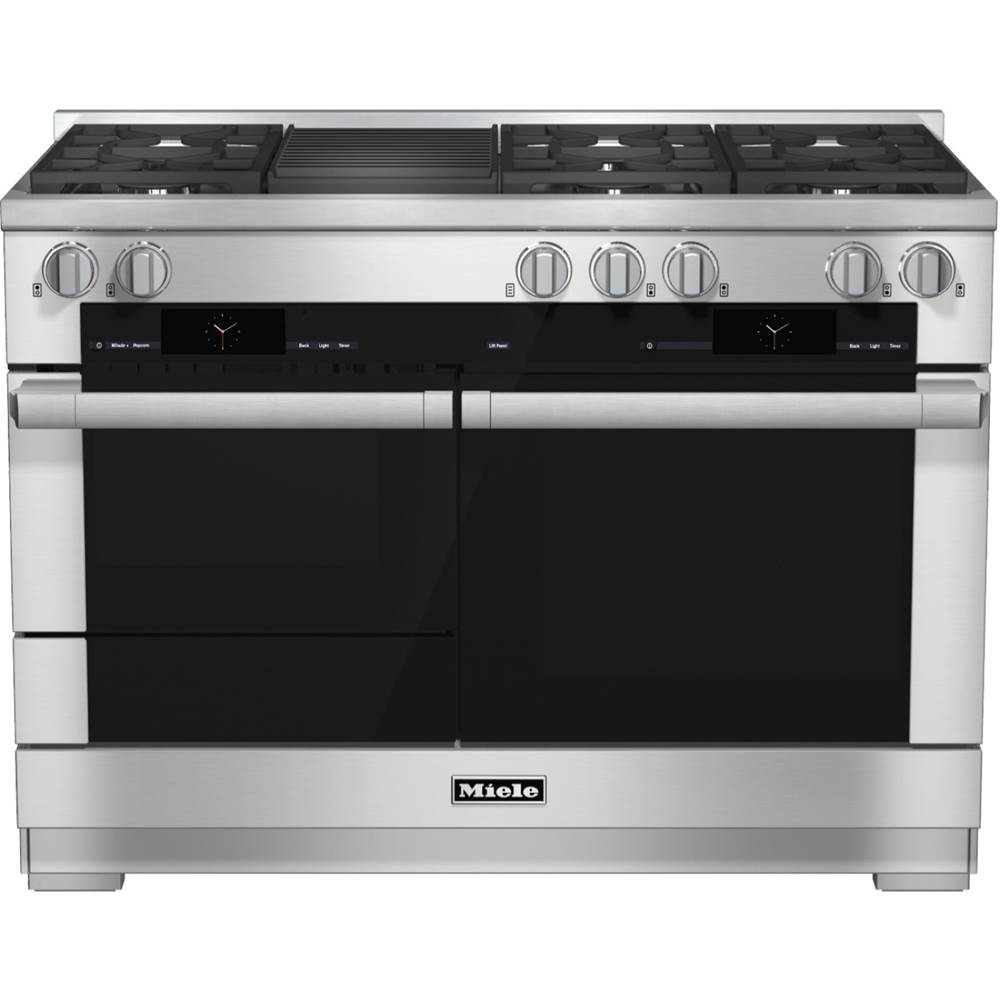 Miele HR 1955-2 G - 48'' Dual Fuel Range M-Touch M-Pro Grill (Clean Touch Steel)