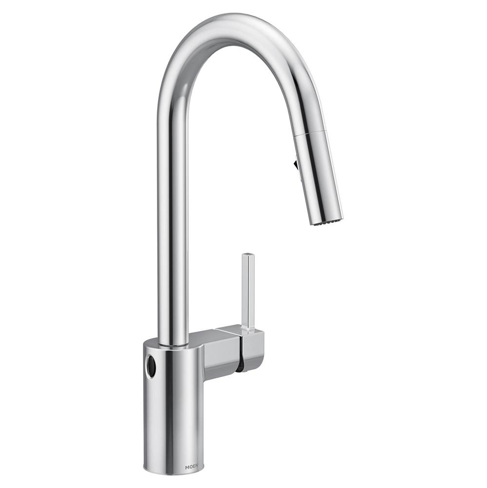 Moen Align Motionsense Wave One-Sensor Touchless One-Handle High Arc Modern Pulldown Kitchen Faucet with Reflex, Chrome