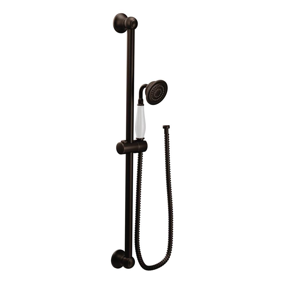 Moen Weymouth Traditional Eco-Performance Handshower Handheld Shower with 30-Inch Slide Bar and 69-Inch Metal Hose, Oil Rubbed Bronze