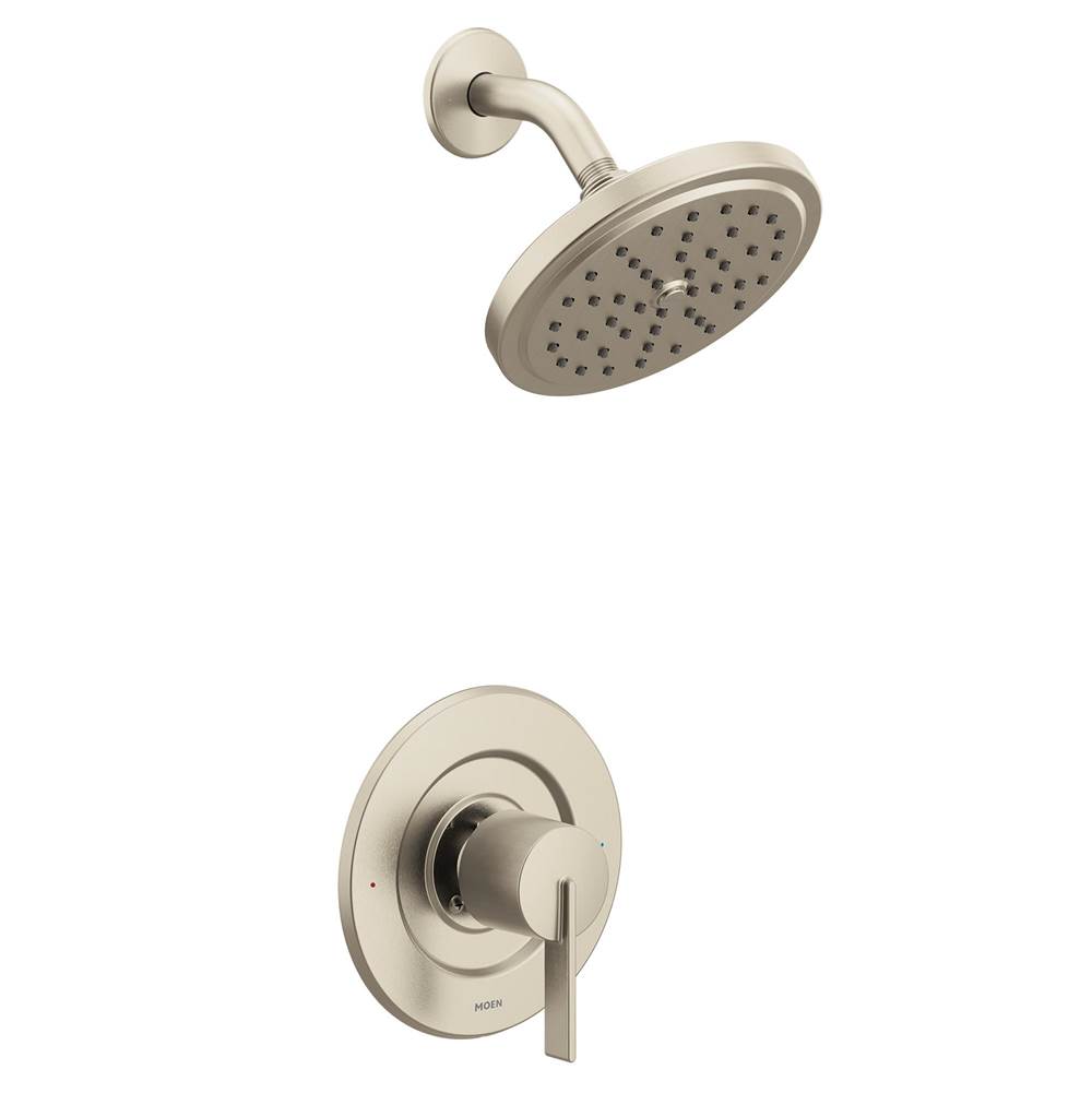 Moen Cia Posi-Temp Rain Shower 1-Handle with Eco-Performance Shower Only Faucet Trim Kit in Brushed Nickel (Valve Sold Separately)