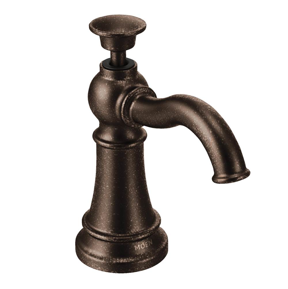 Moen Traditional Deck Mounted Kitchen Soap Dispenser with Above the Sink Refillable Bottle, Oil Rubbed Bronze