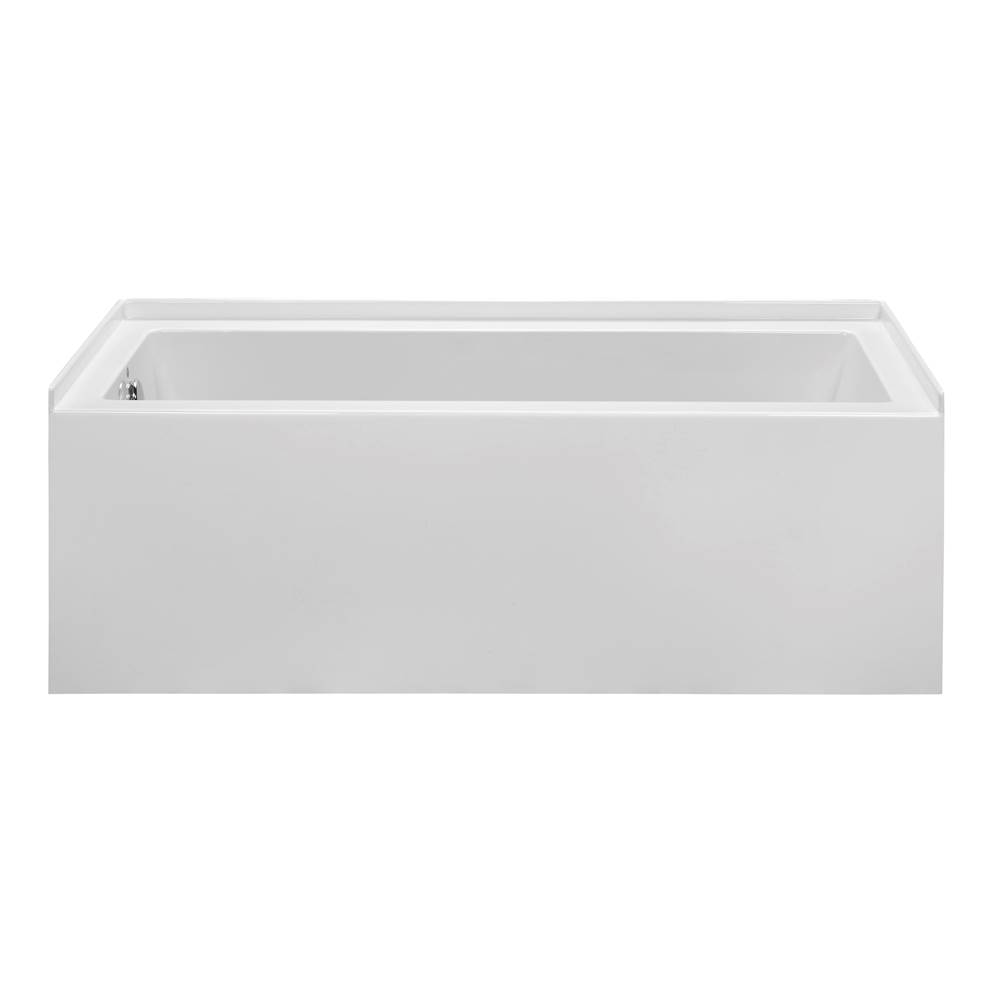 MTI Basics 60X30 White Right Hand Drain Above Floor Rough In Integral Skirted Air Bath W/ Integral Tile Flange-Basics
