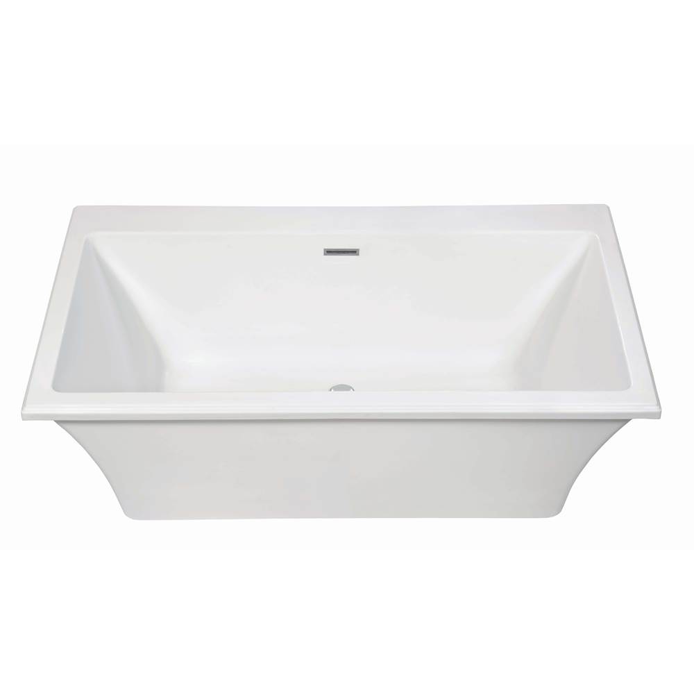 MTI Baths Madelyn 5 Dolomatte Freestanding Faucet Deck Air Bath Elite - White (65.75X36)