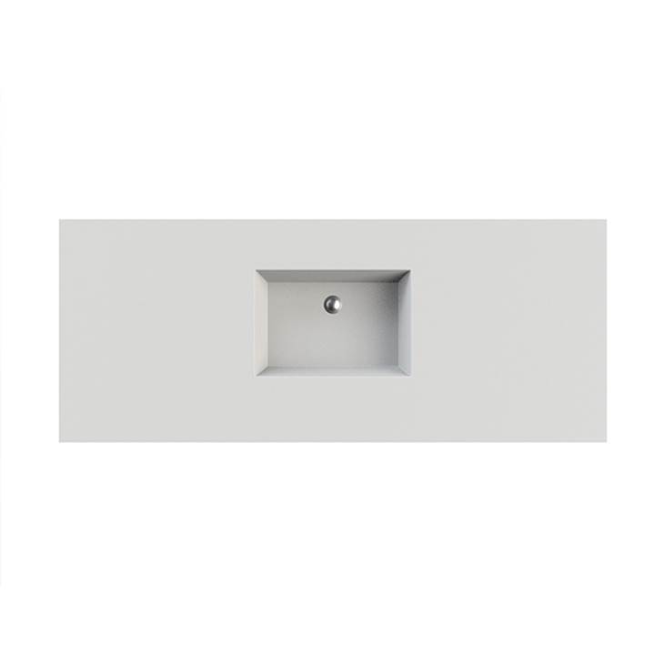MTI Baths Petra 2 Sculpturestone Counter Sink Single Bowl Up To 36''- Matte White
