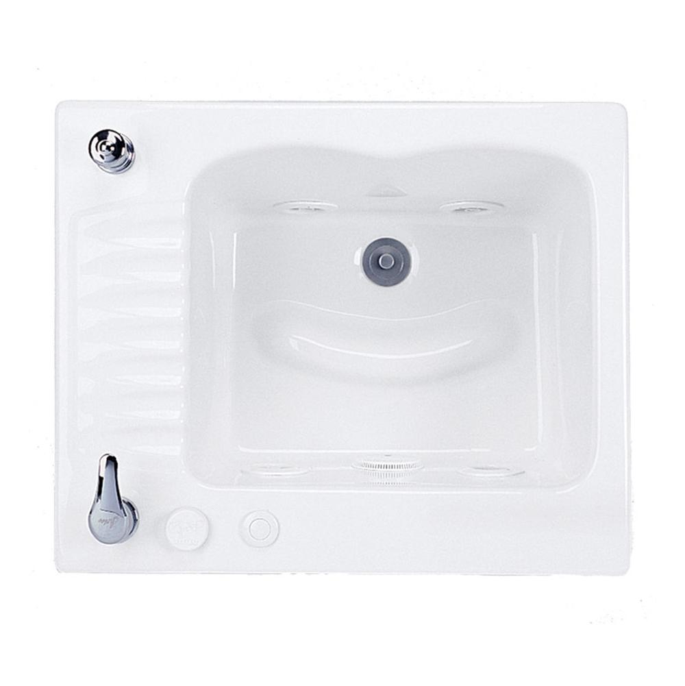 MTI Baths BISCUIT JENTLE PED-WHIRLPOOL W/CLEANING SYSTEM AND CHROME VALVE