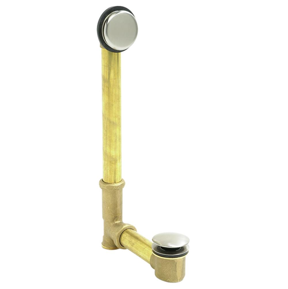 Mountain Plumbing Soft Toe Touch Style Bath Waste & Overflow Drain (Brass Body) - For Center Drain Tubs