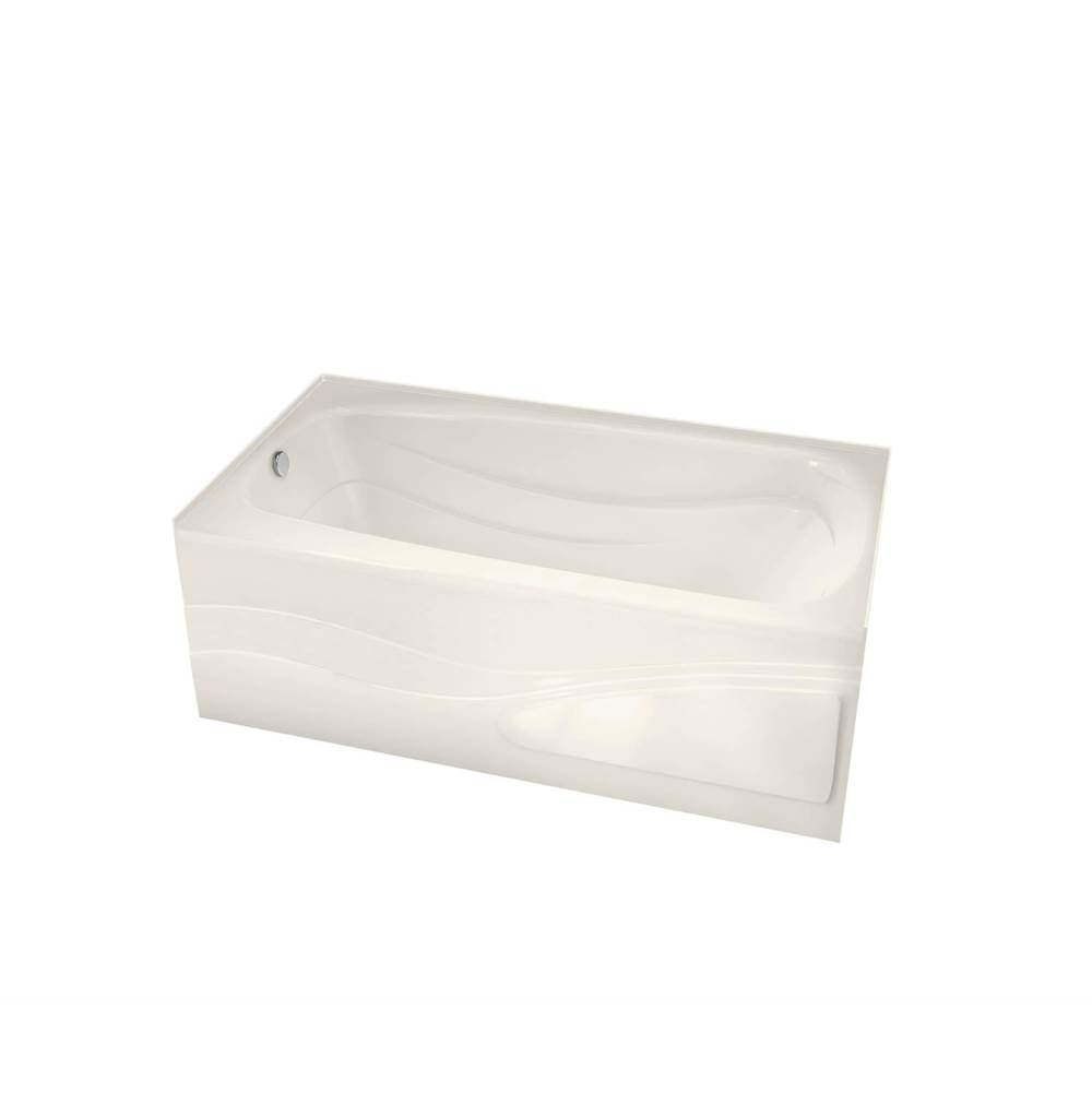 Maax Tenderness 6032 Acrylic Alcove Left-Hand Drain Bathtub in Biscuit