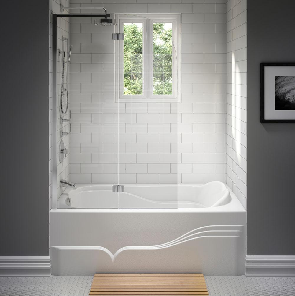 Neptune DAPHNE bathtub 32x60 with Tiling Flange and Skirt, Left drain, Whirlpool/Mass-Air/Activ-Air, White