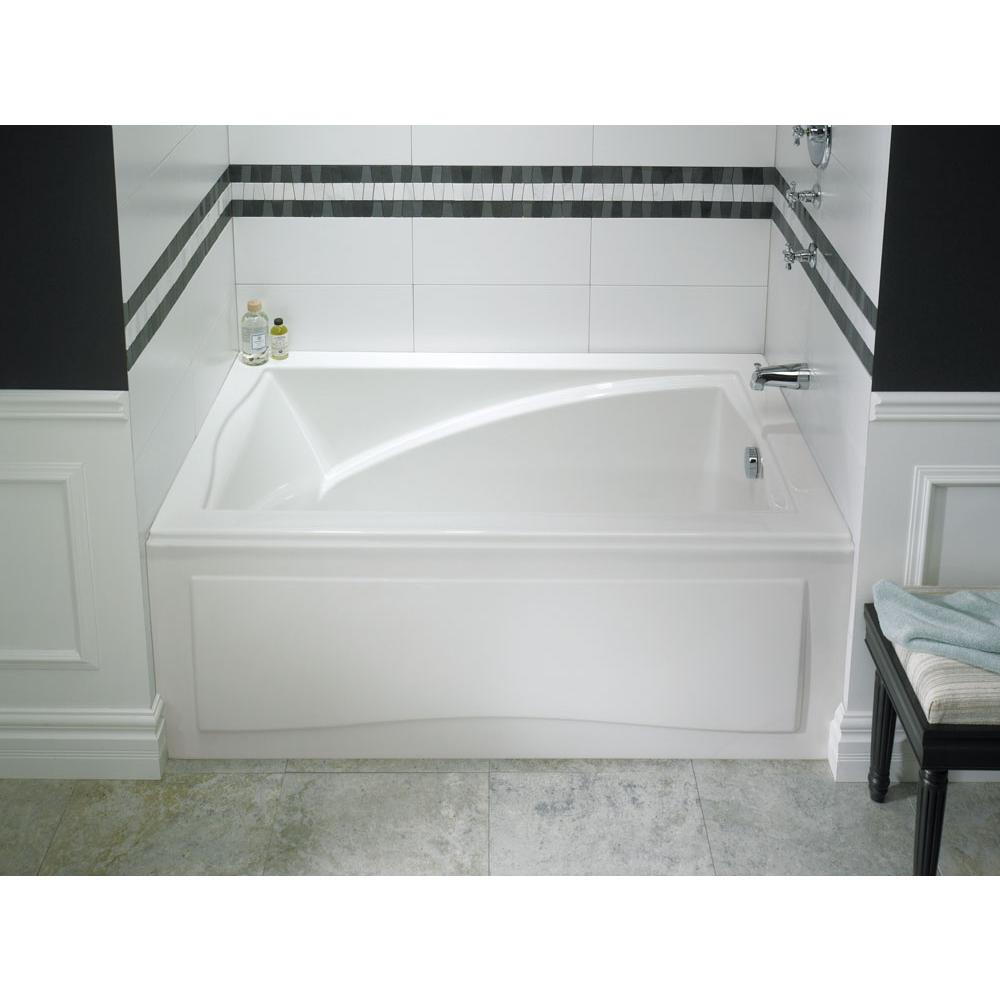 Neptune DELIGHT bathtub 32x60 with Tiling Flange and Skirt, Left drain, Whirlpool/Activ-Air, Black