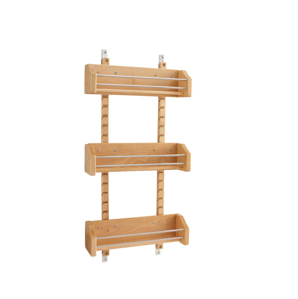 Rev-A-Shelf Wood Wall Cabinet Adjustable Spice Rack