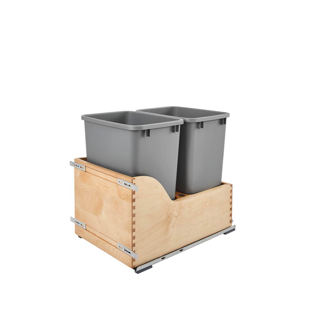 Rev-A-Shelf Wood Pull Out Trash/Waste Container w/Soft Close and Servo Drive System