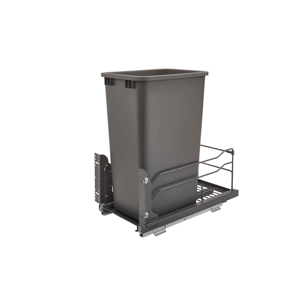Rev-A-Shelf Steel Bottom Mount Pull Out Waste/Trash Container for Full Height Cabinets w/Soft Close