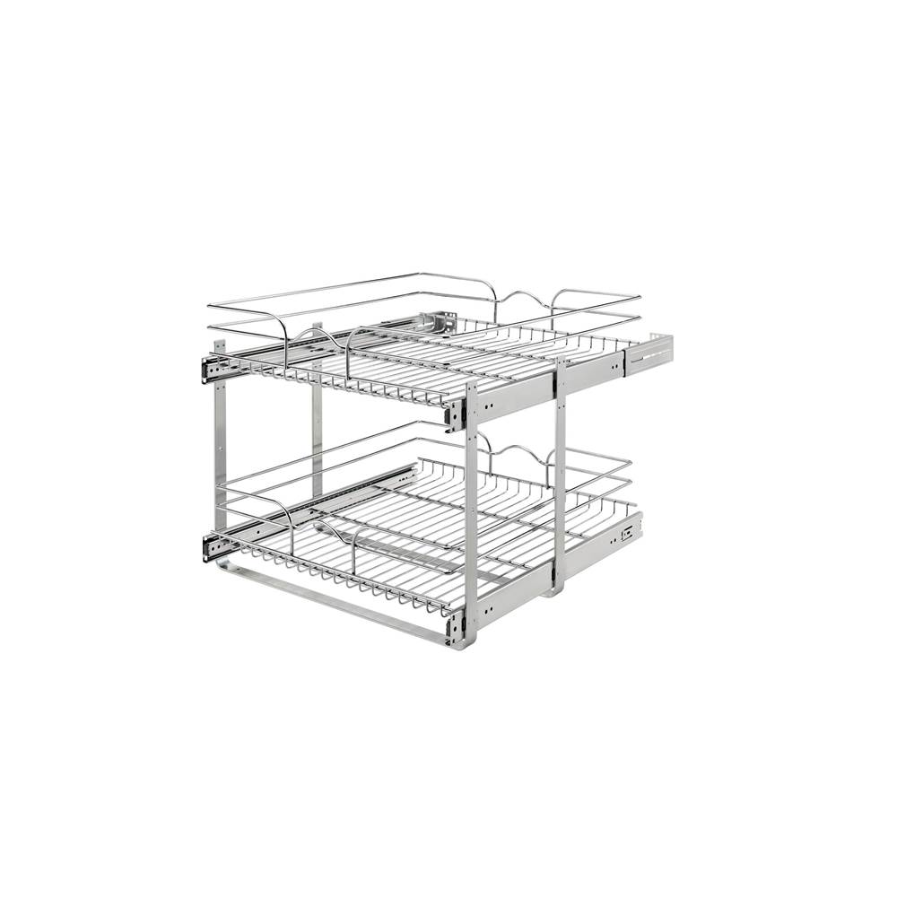 Rev-A-Shelf Two-Tier Bottom Mount Pull Out Steel Wire Organizer