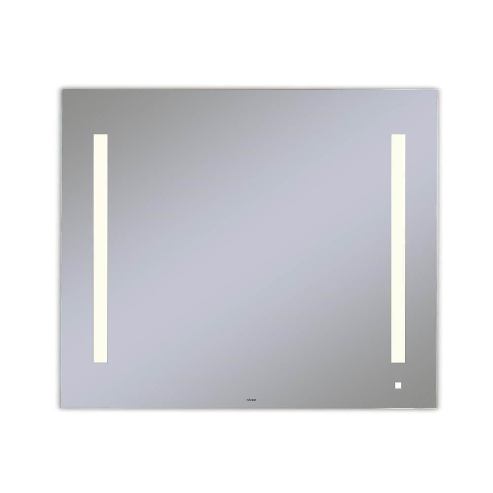Robern AiO Lighted Mirror, 36'' x 30'' 1-1/2'', LUM Lighting, 2700K Temperature (Warm Light), Dimmable, OM Audio, USB Charging Ports