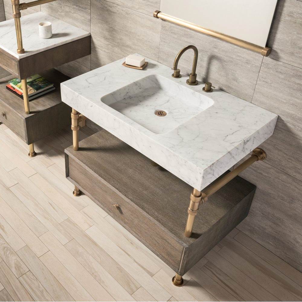 Stone Forest Elemental Drawer Vanity, 36'' W, With 10'' H Drawer