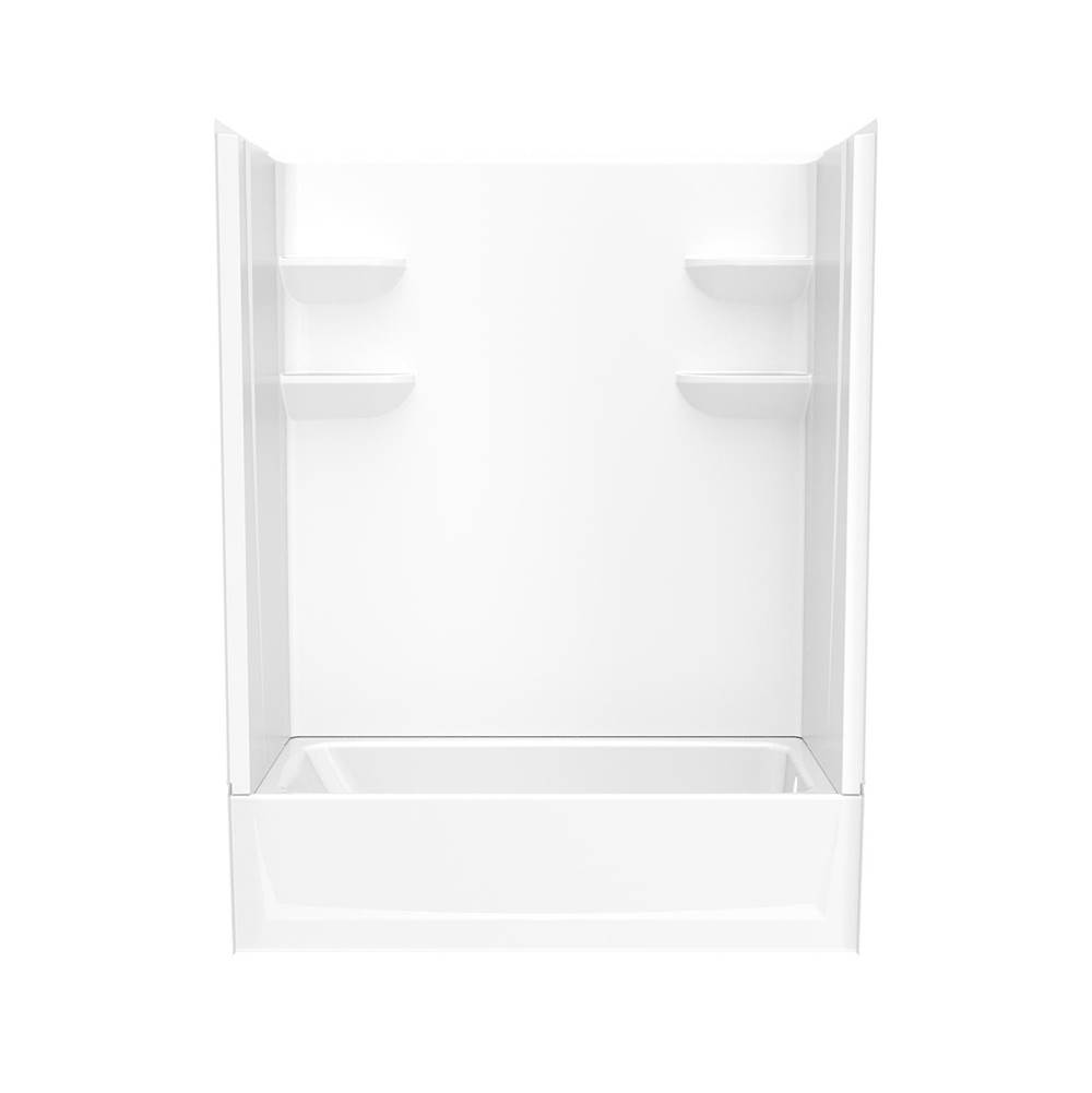 Swan VP6030CTS2L/R 60 x 30 Veritek™ Pro Alcove Left Hand Drain Four Piece Tub Shower in White
