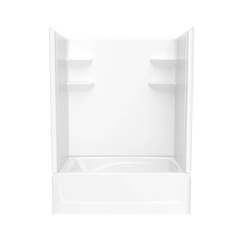 Swan VP6042CTS2AL/R 60 x 42 Veritek™ Pro Alcove Right Hand Drain Four Piece Tub Shower in White