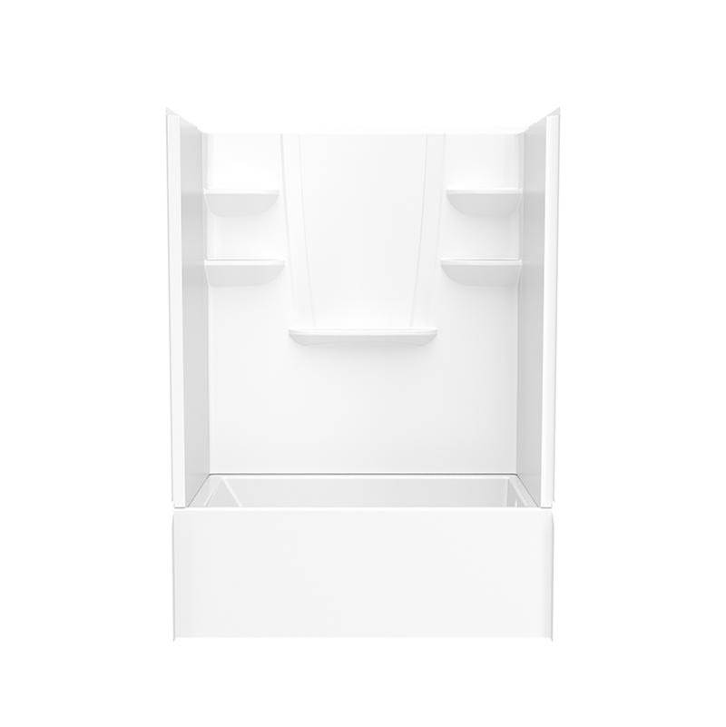 Swan VP6032CTSMMAL/R 60 x 32 Veritek™ Pro Alcove Right Hand Drain Four Piece Tub Shower in White