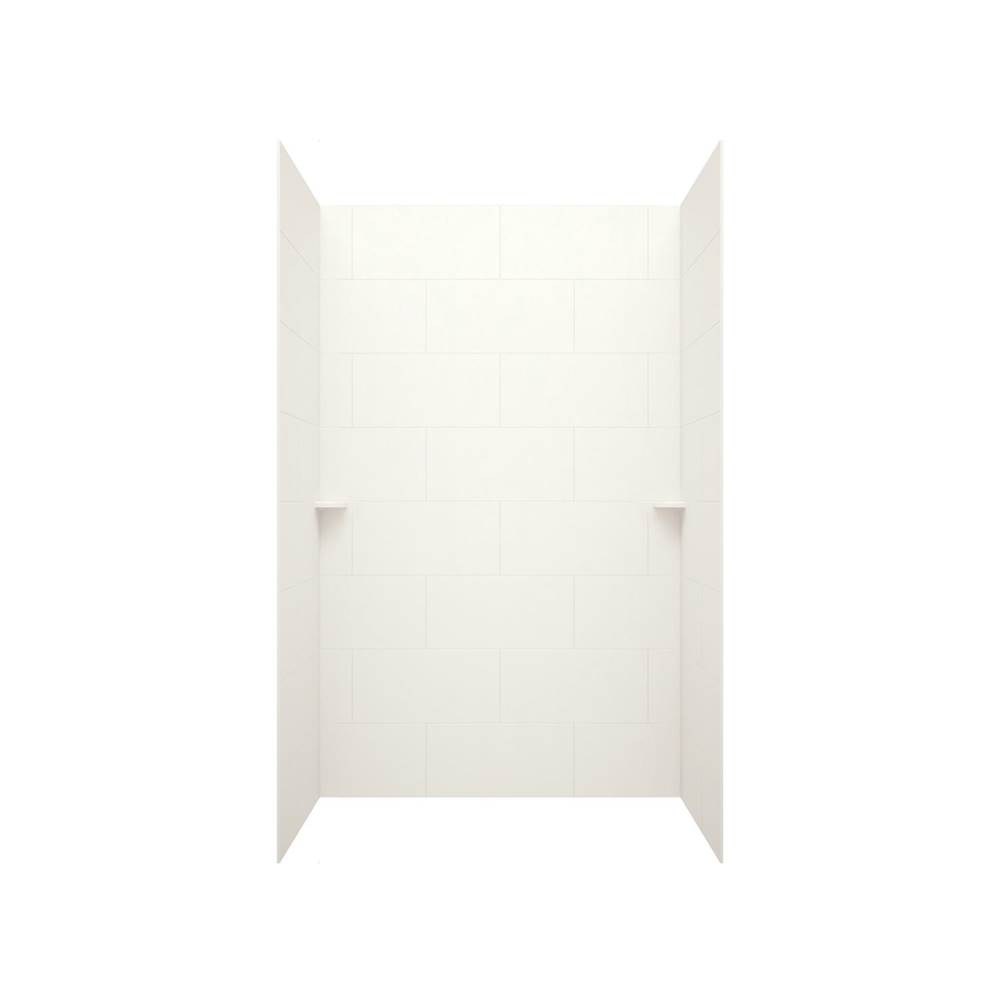 Swan TSMK84-3262 32 x 62 x 84 Swanstone® Traditional Subway Tile Glue up Shower Wall Kit in Bisque