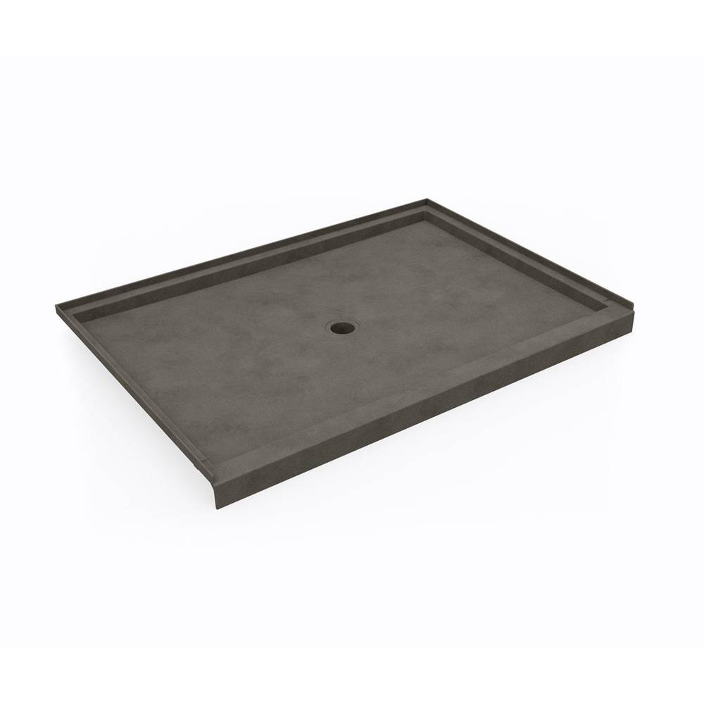 Swan SS-4260 42 x 60 Swanstone® Alcove Shower Pan with Center Drain Charcoal Gray