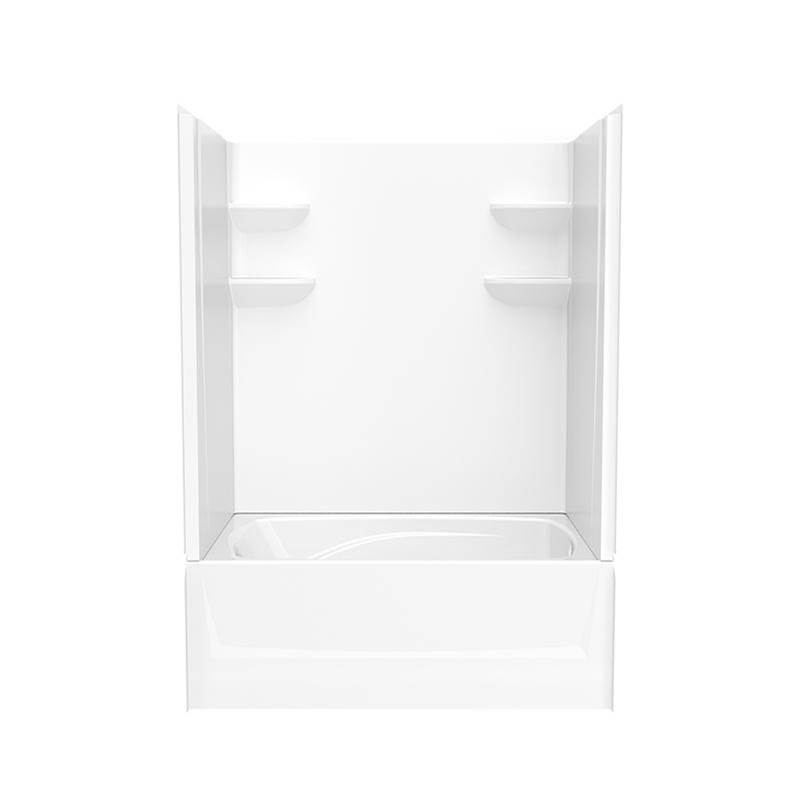 Swan VP6042CTSM2L/R 60 x 42 Veritek™ Pro Alcove Left Hand Drain Four Piece Tub Shower in White