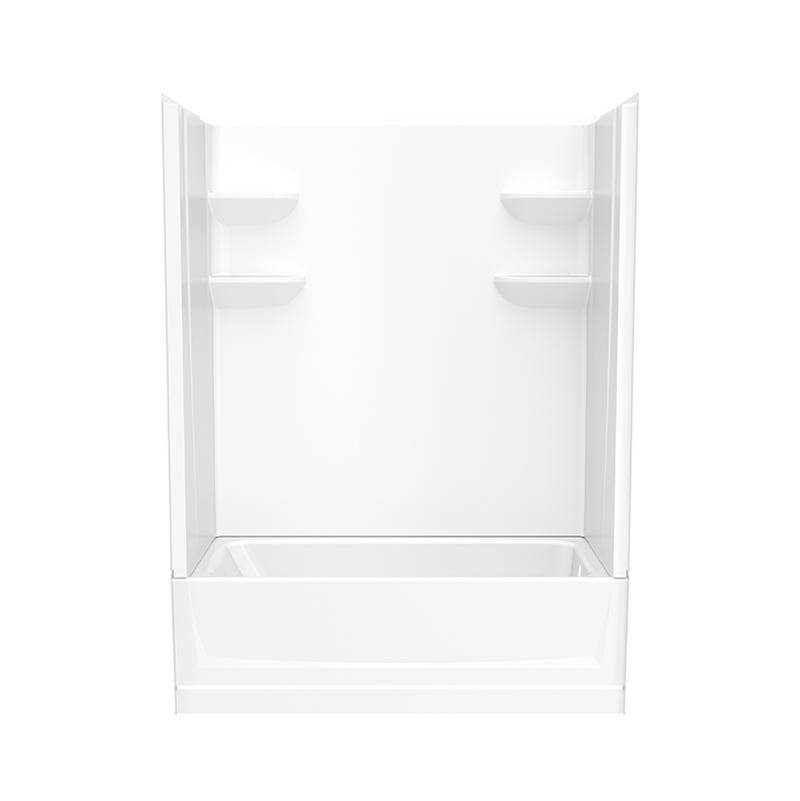 Swan VP6030CTSM2L/R 60 x 30 Veritek™ Pro Alcove Left Hand Drain Four Piece Tub Shower in White