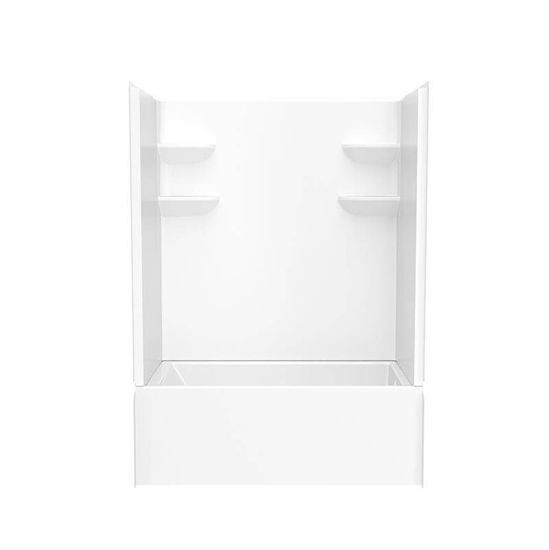 Swan VP6032CTSMM2L/R 60 x 32 Veritek™ Pro Alcove Left Hand Drain Four Piece Tub Shower in White