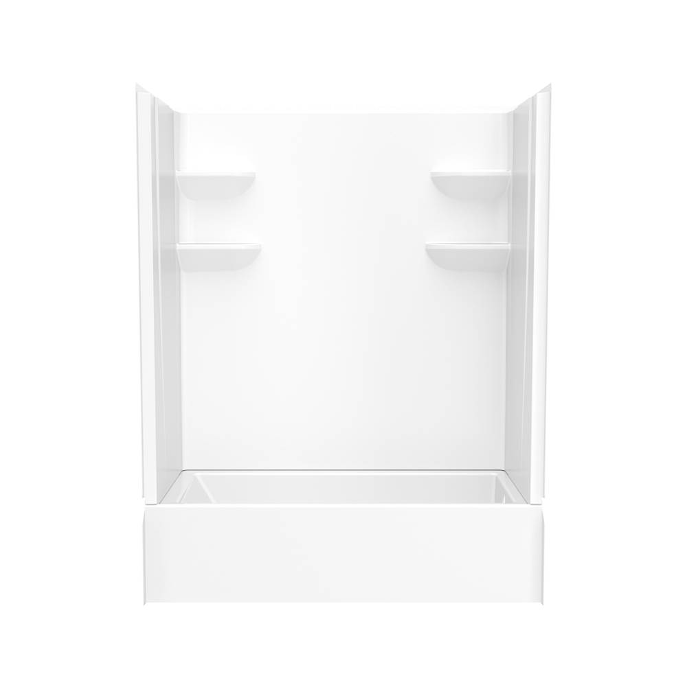 Swan VP6030CTSMN2AL/R 60 x 30 Veritek™ Pro Alcove Left Hand Drain Four Piece Tub Shower in White
