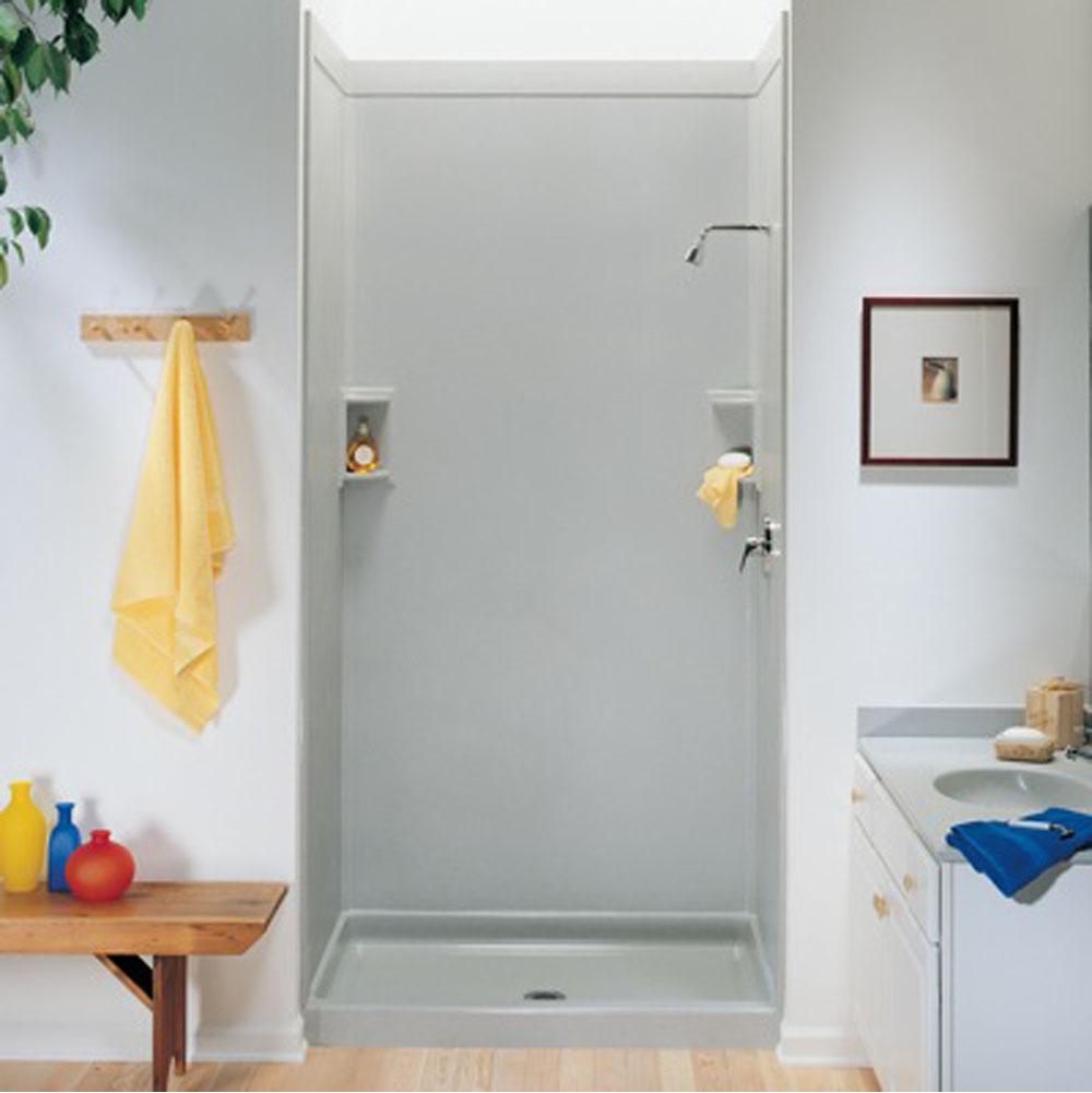 Swan SS-3696-2 36 x 96 Swanstone Smooth Glue up Bathtub and Shower Single Wall Panel in Bisque