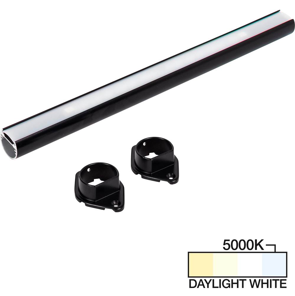 Task Lighting 24'' LED Lighted Closet Rod, Black 5000K Daylight White
