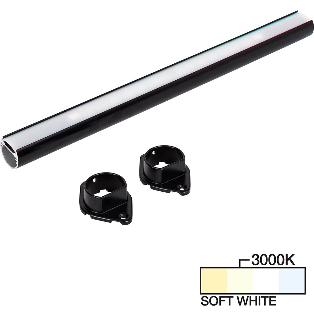 Task Lighting 72'' LED Lighted Closet Rod, Black 3000K Soft White