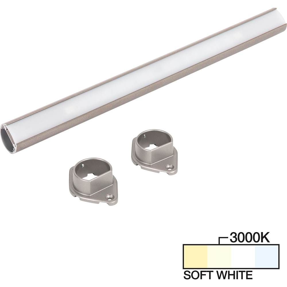 Task Lighting 60'' LED Lighted Closet Rod, Satin Nickel 3000K Soft White