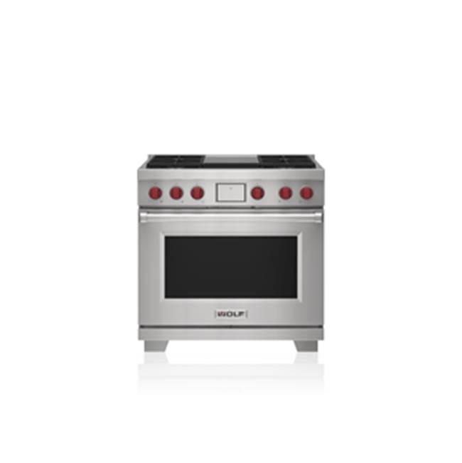 Wolf 36' Dual Fuel Range - 4 Burners And Infrared Griddle - NG