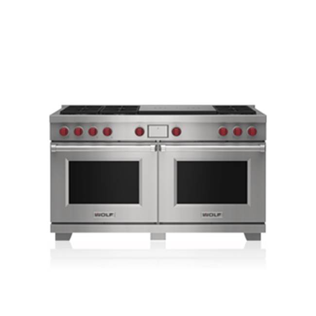 Wolf 60' Dual Fuel Range - 6 Burners And French Top - NG
