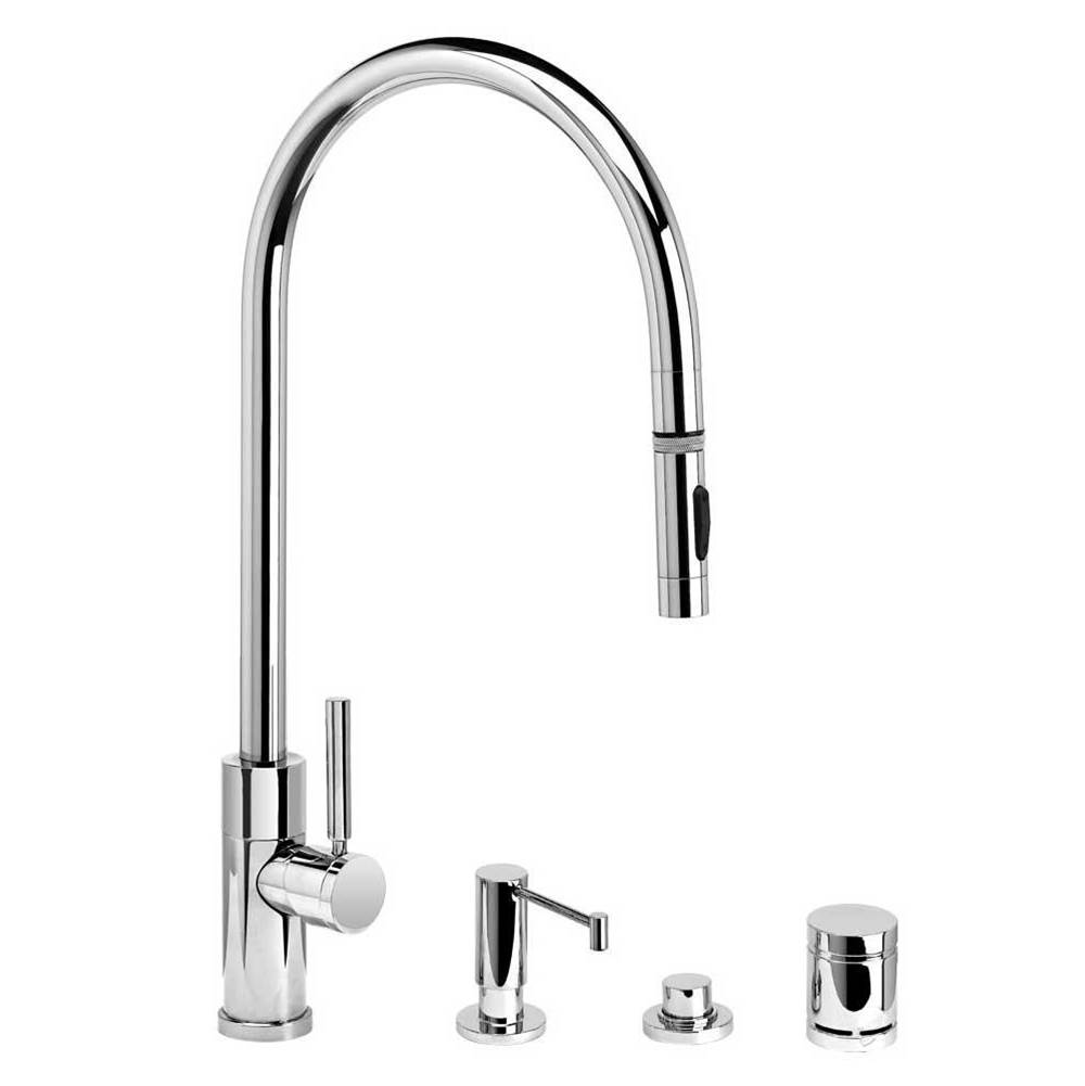 Waterstone Waterstone Modern Extended Reach PLP Pulldown Faucet - Toggle Sprayer - 4pc. Suite