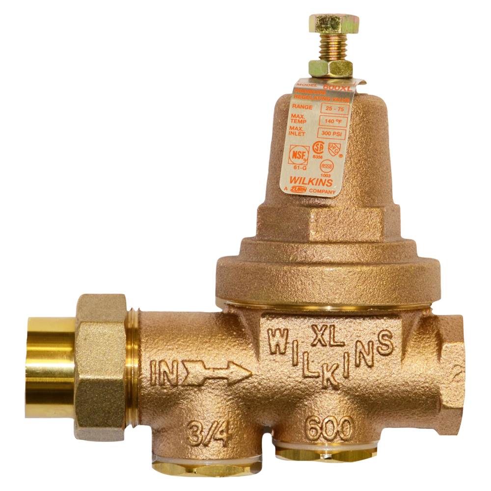 Zurn Industries 1-1/2'' 600Xl Pressure Reducing Valve With A Spring Range From 75 Psi To 125 Psi, Factory Set At 85 Psi