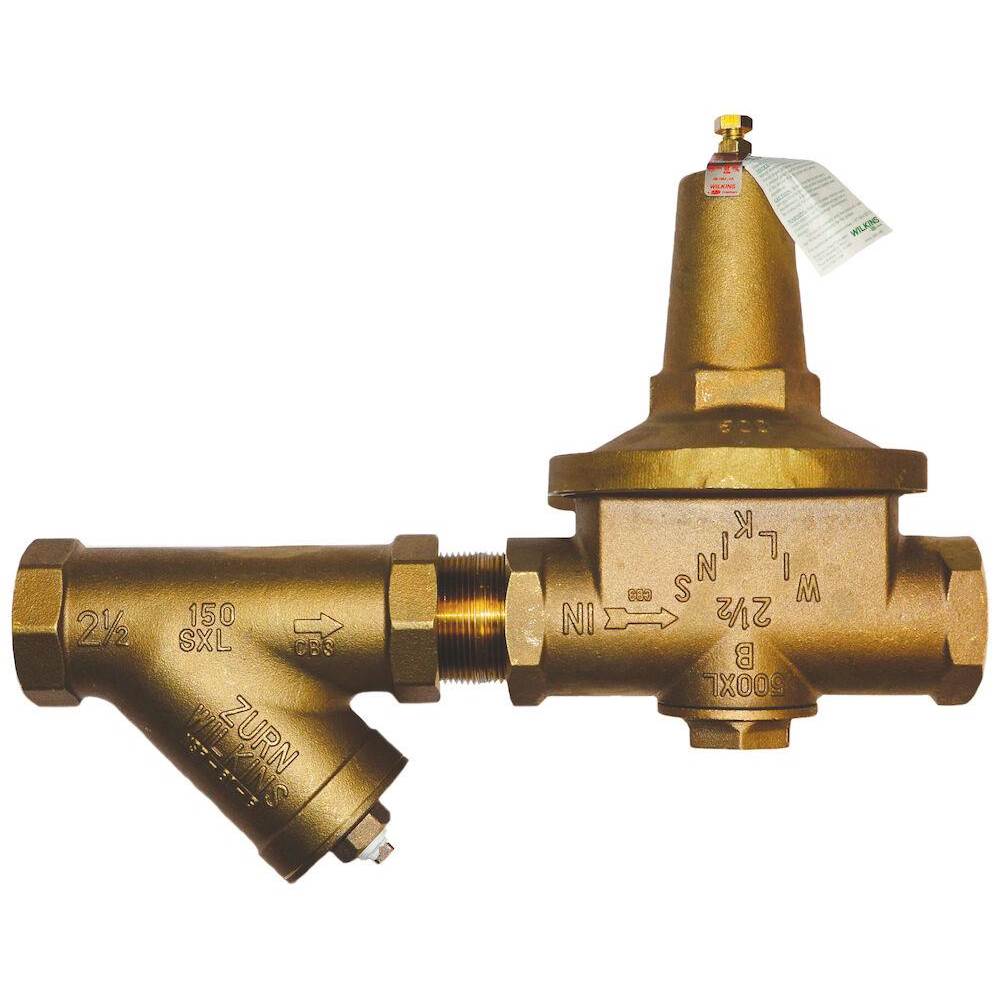 Zurn Industries 2-1/2'' 500Xl Pressure Reducing Valve With Strainer With A Spring Range From 10 Psi To 125 Psi, Factory Set At 50 Psi
