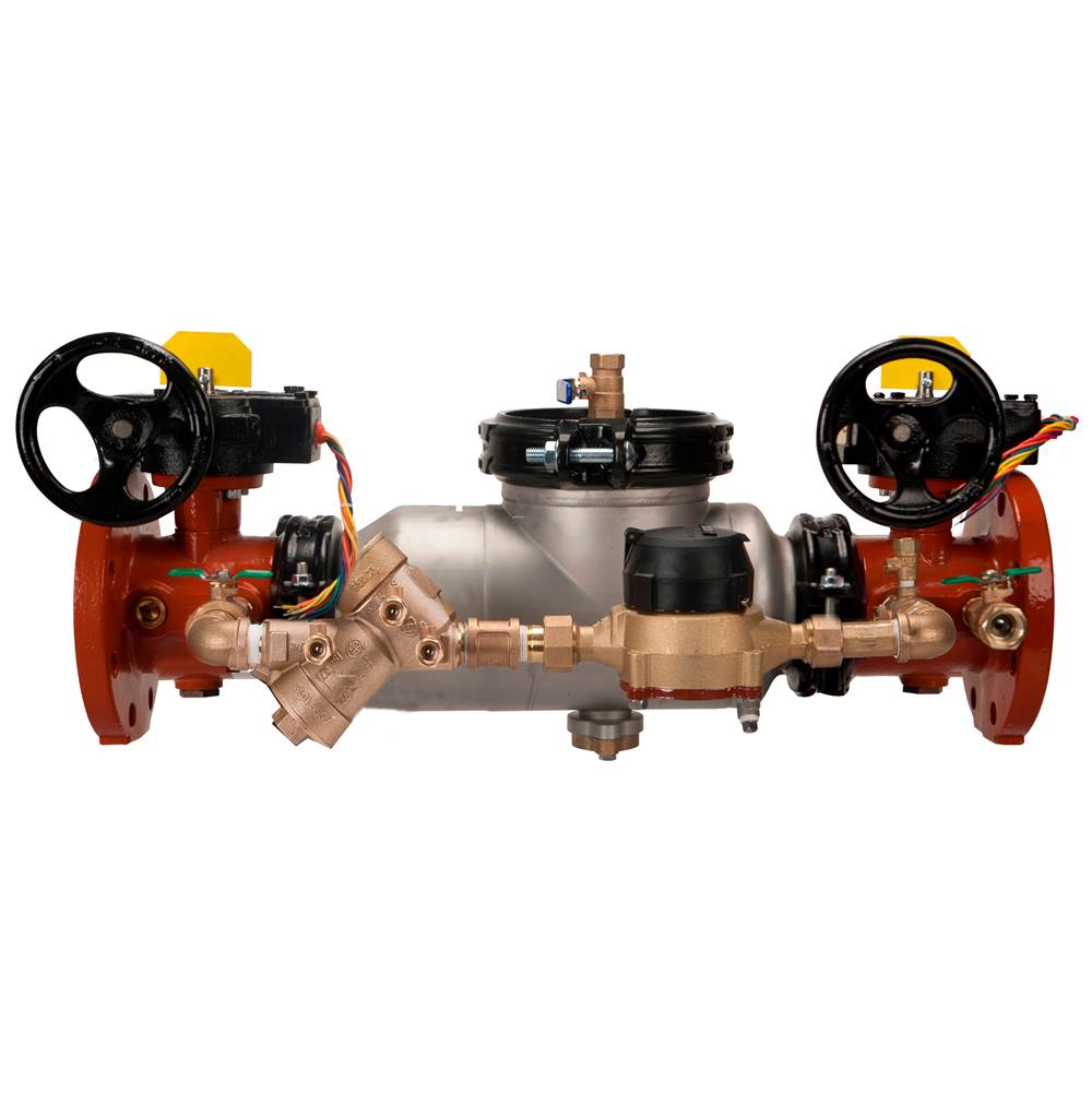 Zurn Industries 6'' 350ASTDA Double Check Detector Backflow Preventer with grooved end Butterfly gate Vlvs