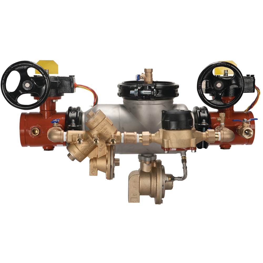 Zurn Industries 6'' 375ASTDA Reduced Pressure Detector Backflow Preventer with grooved end butterfly gate Vlvs